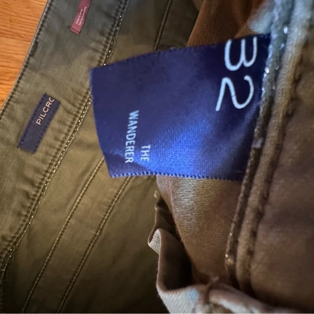 PILCRO‎ The Wanderer Low Rise Shorts 32 Army Green Cut Off Hem (z) - Picture 13 of 13